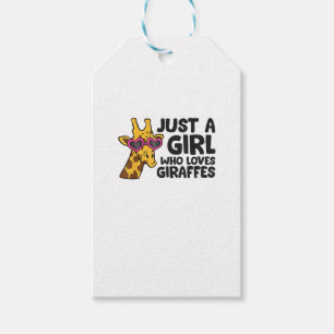 Nur ein Mädchen, das Giraffen Liebe _3 Geschenkanhänger