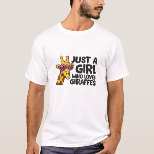 Nur ein Mädchen, das Giraffen Liebe _3 T-Shirt