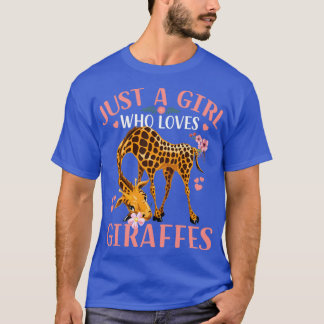 Nur ein Mädchen, das Giraffen Liebe T-Shirt