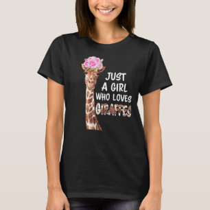 Nur ein Mädchen, das Giraffen Lieben Mädchen Niedl T-Shirt