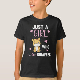 Nur ein Mädchen, das Giraffen Lieben - Niedliche G T-Shirt