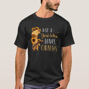 Nur ein Mädchen, das Giraffen liebt, süße Giraffe T-Shirt