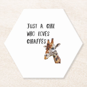Nur Ein Mädchen Das Giraffen Liebt Süßes Tier Gira Untersetzer