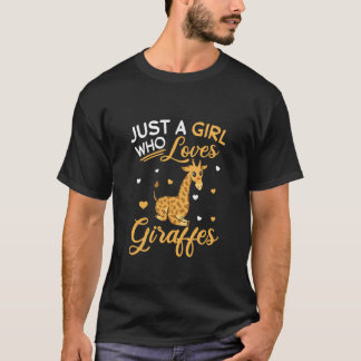 Nur Ein Mädchen Das Giraffen Liebt T-Shirt