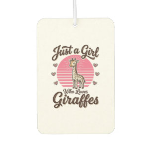 Nur ein Mädchen, das Giraffen liebt, Vintage-Shirt Autolufterfrischer