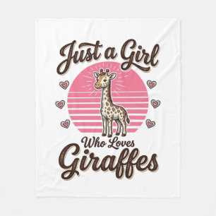 Nur ein Mädchen, das Giraffen liebt, Vintage-Shirt Fleecedecke