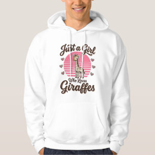 Nur ein Mädchen, das Giraffen liebt, Vintage-Shirt Hoodie