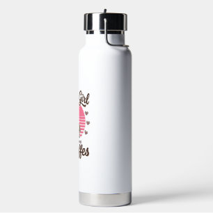 Nur ein Mädchen, das Giraffen liebt, Vintage-Shirt Trinkflasche