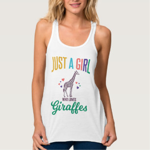 Nur ein Mädchen, das Giraffen liebt, Vintage-Vekto Tank Top