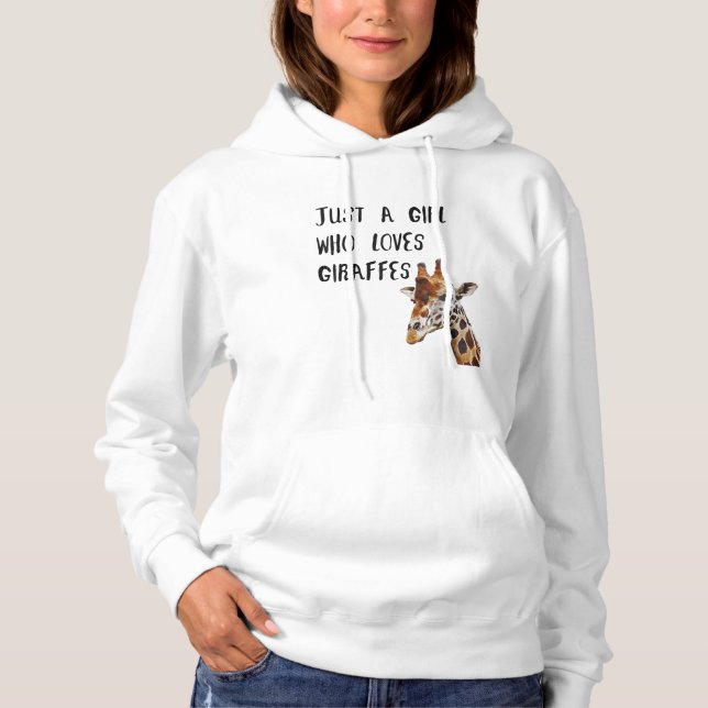 Nur ein Mädchen, das Giraffen Süße Tier Giraffe Li Hoodie (Vorderseite)