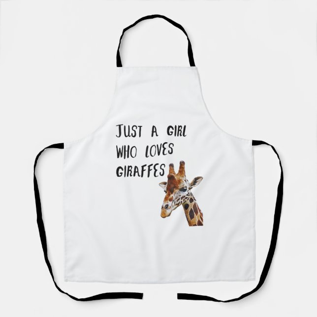 Nur ein Mädchen, das Giraffen Süße Tier Giraffe Li Schürze (Vorderseite)