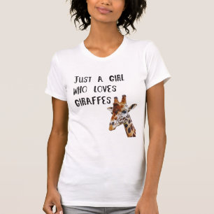 Nur ein Mädchen, das Giraffen Süße Tier Giraffe Li T-Shirt