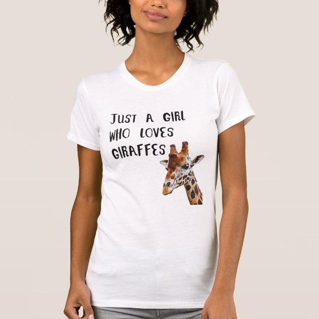 Nur ein Mädchen, das Giraffen Süße Tier Giraffe Li T-Shirt (Vorderseite)
