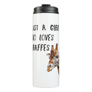Nur ein Mädchen, das Giraffen Süße Tier Giraffe Li Thermosbecher