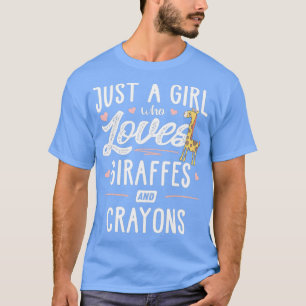Nur ein Mädchen, das Giraffen und Krebse Lieben Ge T-Shirt