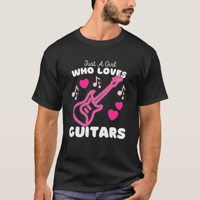 Nur ein Mädchen, das Gitarren Niedlich Girls Elect T-Shirt (Vorderseite)