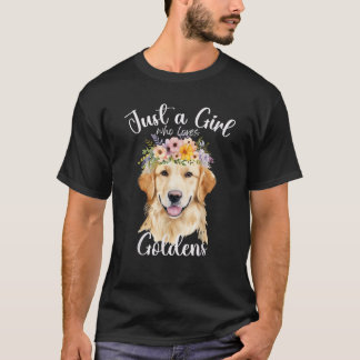 Nur ein Mädchen, das Golden Retriever Hunde Kinder T-Shirt