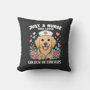 Nur ein Mädchen, das Golden Retriever Hunde Liebha Kissen