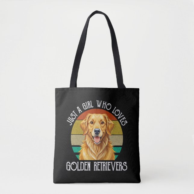 Nur ein Mädchen, das Golden Retriever liebt (Vorderseite)