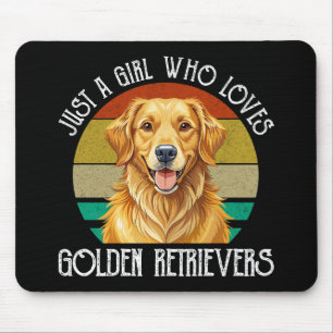 Nur ein Mädchen, das Golden Retriever liebt Mousepad