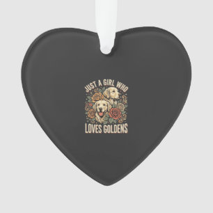 Nur ein Mädchen, das Golden Retriever liebt Ornament