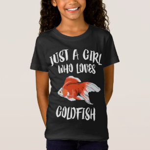 Nur ein Mädchen, das Goldfish T - Shirt Aquarium L