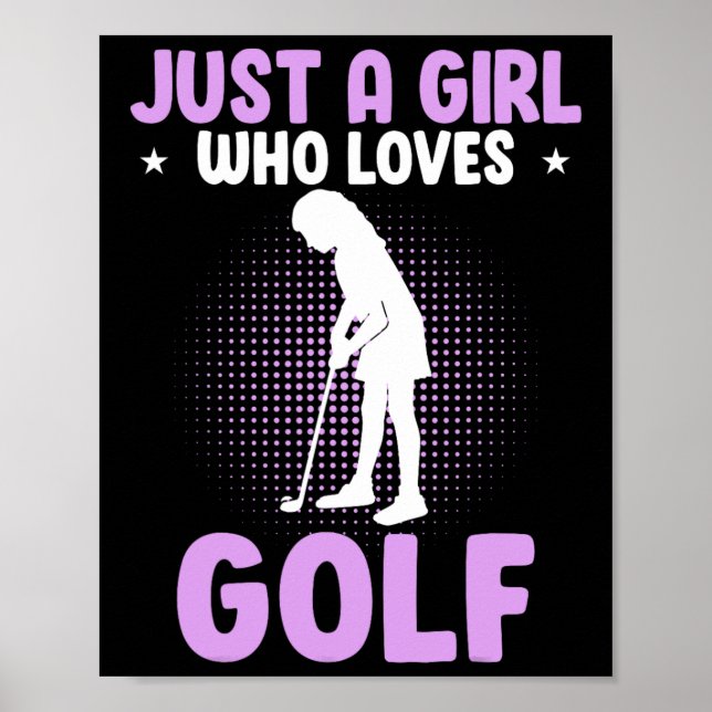 Nur ein Mädchen, das Golf liebt  Poster (Vorne)
