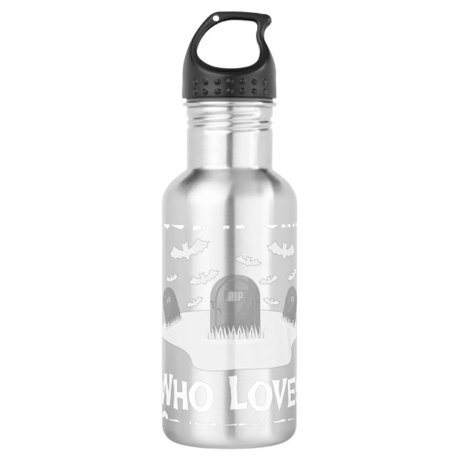 Nur ein Mädchen, das Graveyards Liebe Gothic Oddit Edelstahlflasche (Vorderseite)