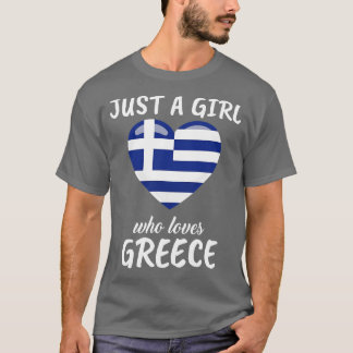 Nur ein Mädchen, das Griechenland Liebe T-Shirt