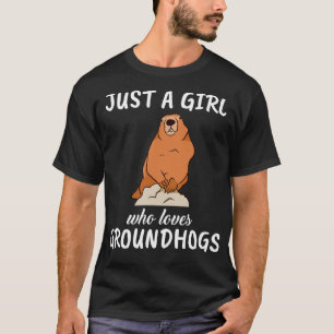 Nur ein Mädchen, das Groundhogs Liebe T-Shirt