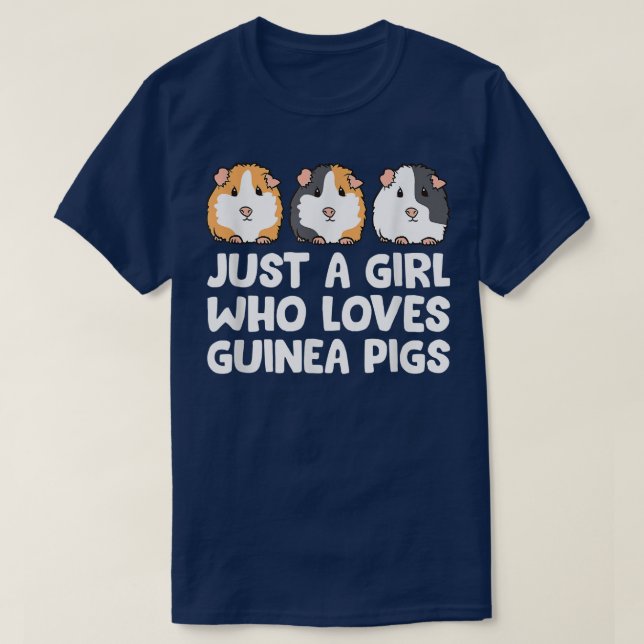 Nur ein Mädchen, das Guinea Liebe Schweine866 T-Shirt (Design vorne)