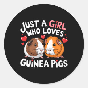 Nur ein Mädchen, das Guinea Liebe, schweine Niedli Runder Aufkleber