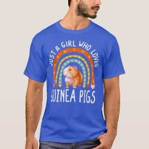 Nur ein Mädchen, das Guinea Liebe Schweine Rainbow T-Shirt