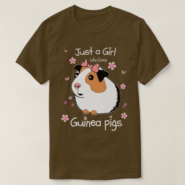 Nur ein Mädchen, das Guinea Liebe Schweine Tierkle T-Shirt (Design vorne)