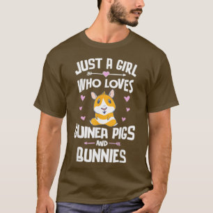 Nur ein Mädchen, das Guinea Liebe Schweine und Bun T-Shirt