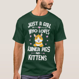 Nur ein Mädchen, das Guinea Liebe Schweine und Kät T-Shirt