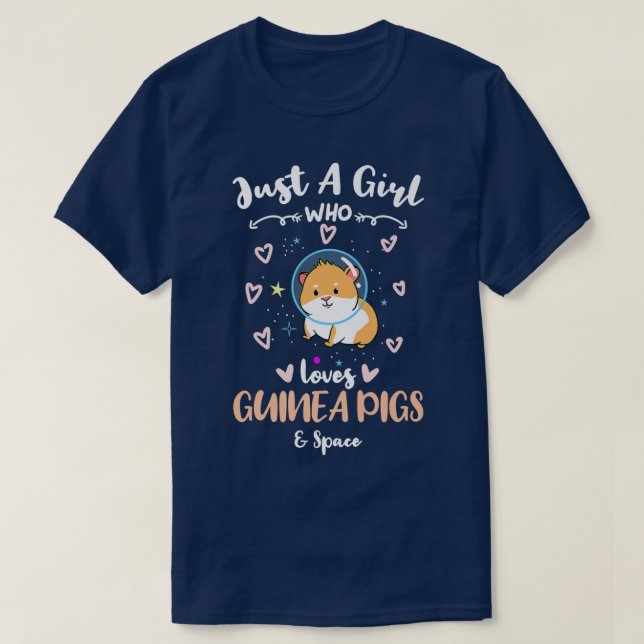 Nur ein Mädchen, das Guinea Liebe Schweine und Wel T-Shirt (Design vorne)