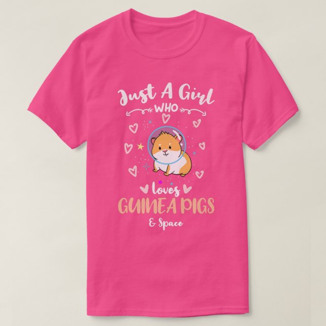 Nur ein Mädchen, das Guinea Liebe Schweine und Wel T-Shirt (Design vorne)