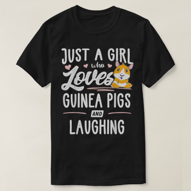 Nur ein Mädchen, das Guinea Liebe und lacht - T-Shirt (Design vorne)