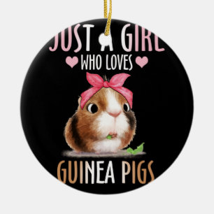 Nur ein Mädchen, das Guinea Lieben Schweine Lover Keramik Ornament
