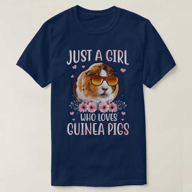 Nur ein Mädchen, das Guinea Lieben Schweine Shirt  (Design vorne)