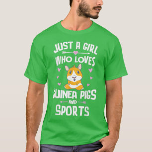 Nur ein Mädchen, das Guinea und Sport Liebe T-Shirt