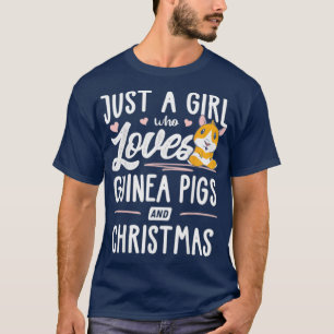 Nur ein Mädchen, das Guinea und Weihnachten Liebe T-Shirt