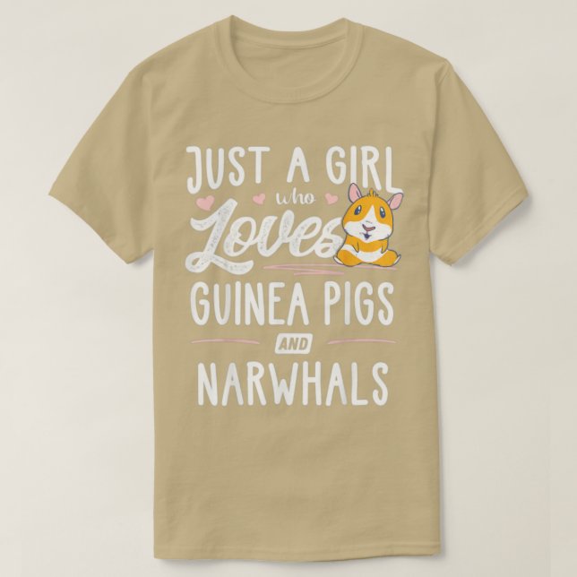 Nur ein Mädchen, das Guinea von Schweinen und Wal  T-Shirt (Design vorne)