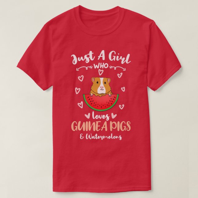 Nur ein Mädchen, das Guinea von Schweinen und Wass T-Shirt (Design vorne)