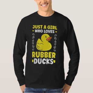 Nur ein Mädchen, das Gummienten Badeente liebt T-Shirt