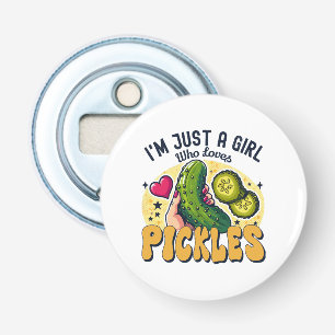 Nur ein Mädchen, das Gurken liebt - Lustiger Vegan Flaschenöffner