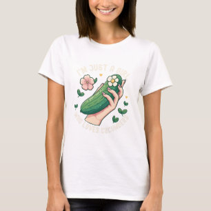 Nur ein Mädchen, das Gurken liebt - Lustiger Veget T-Shirt