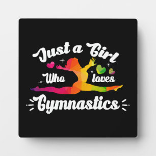 Nur ein Mädchen, das Gymnastik Liebe Fotoplatte