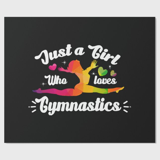 Nur ein Mädchen, das Gymnastik Liebe Geschenkpapier (Flach)